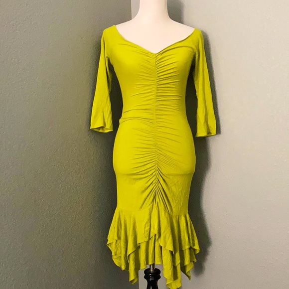 Betsey Johnson Dresses & Skirts - Betsey Johnson Lime Green Midi Dress